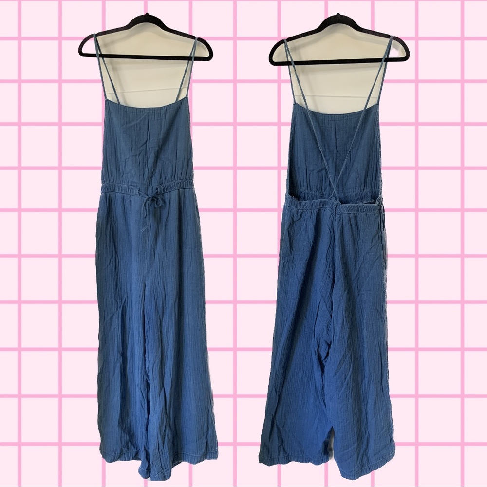 Women’s American Eagle Cotton Denim Overalls Tie Back XXL